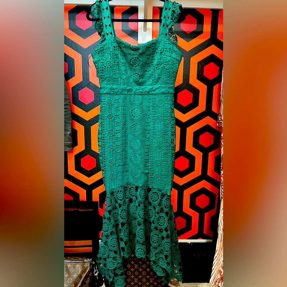Mermaid fit crochet dress